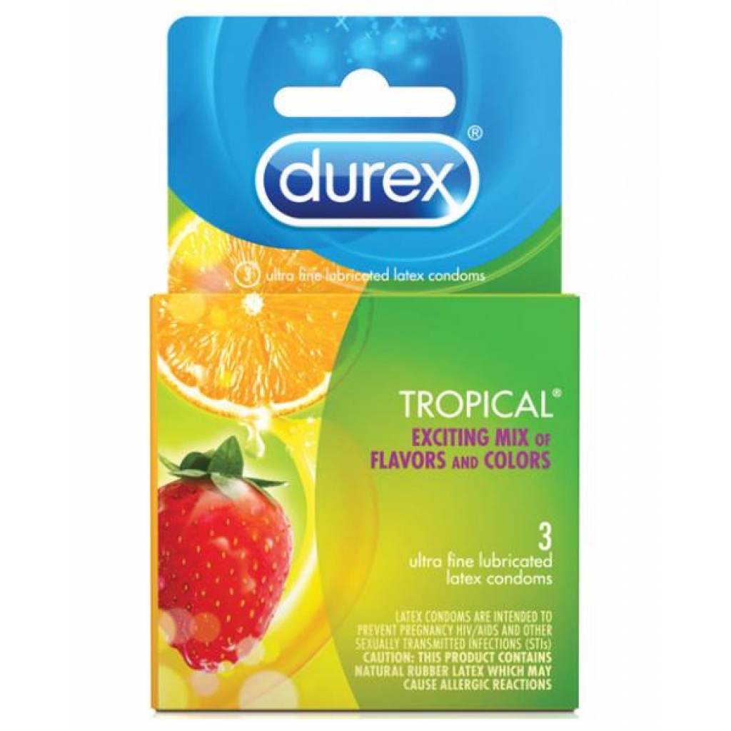 Durex Tropical 3 Pack Latex Condoms