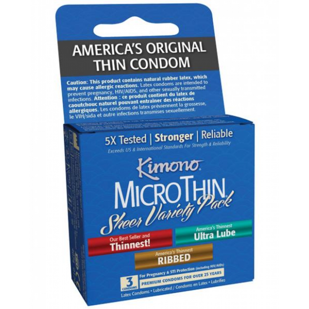 Kimono Micro Thin Condoms: Variety Pack (3 Boxes)