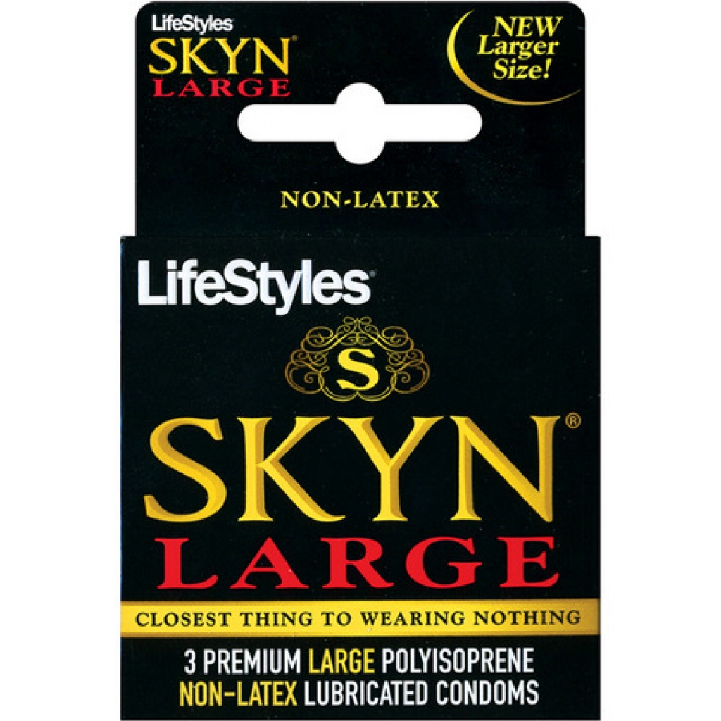 Lifestyles Skyn Large Non-Latex Condoms - Box of 3