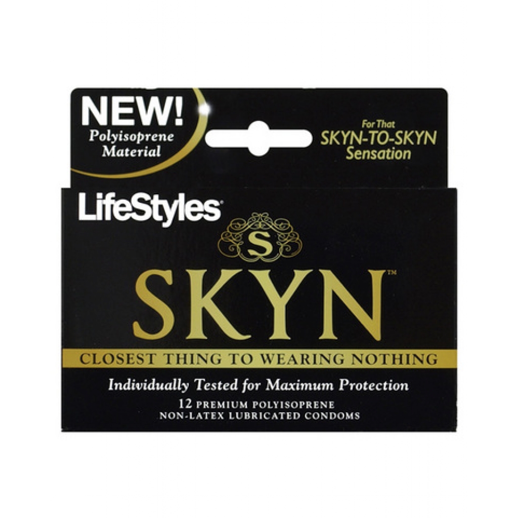 Lifestyles Skyn Non-Latex Condoms - Pack of 12 for Enhanced Sensitivity