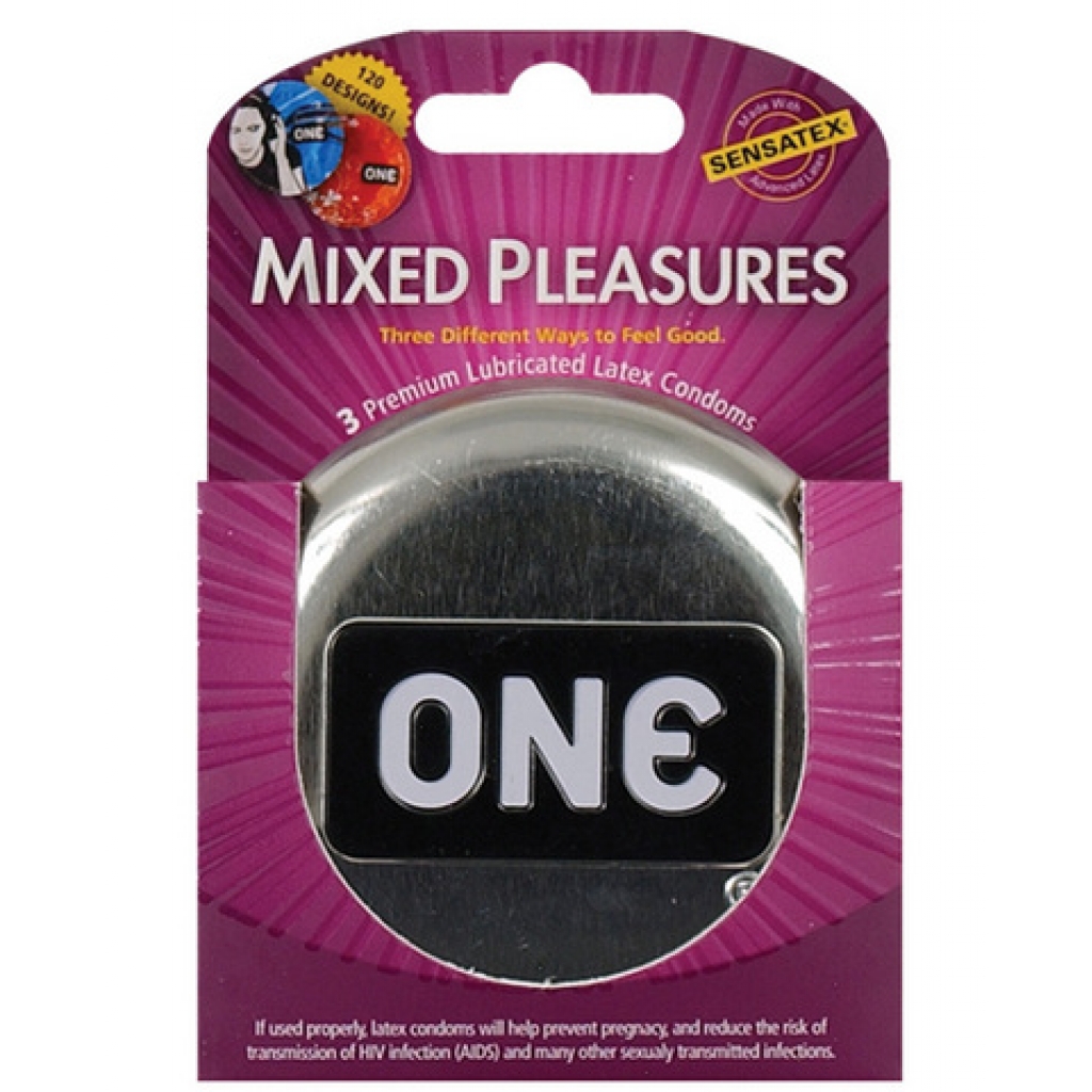 One Next Generation Mixed Pleasures Condoms - Box of 3