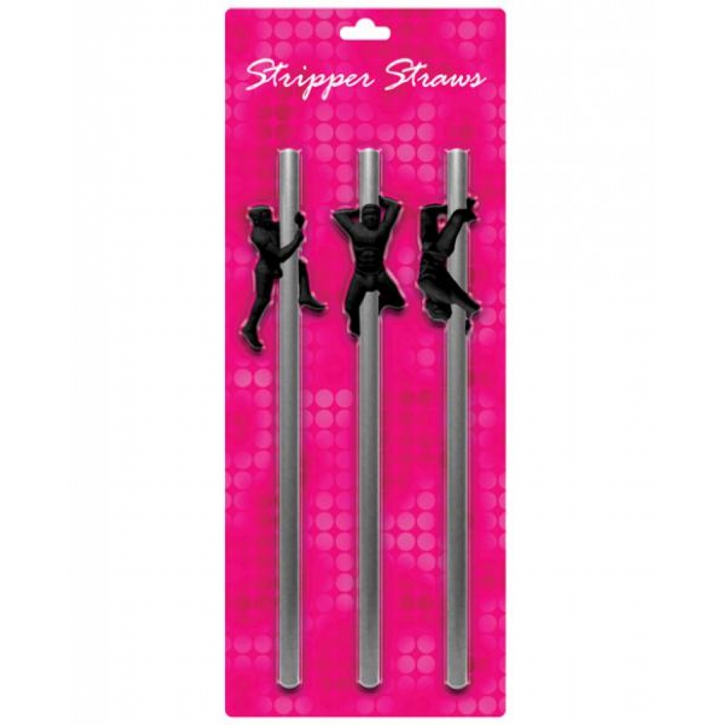 Playful Stripper Straws - 3 Pack