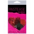 Pastease Double Sequin Hearts - Red Black Pasties O/S