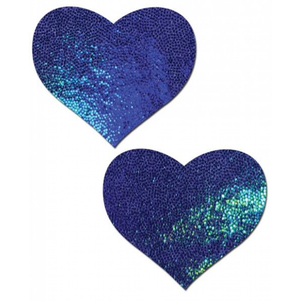 Pastease Blue Spectrum Liquid Heart Pasties - One Size