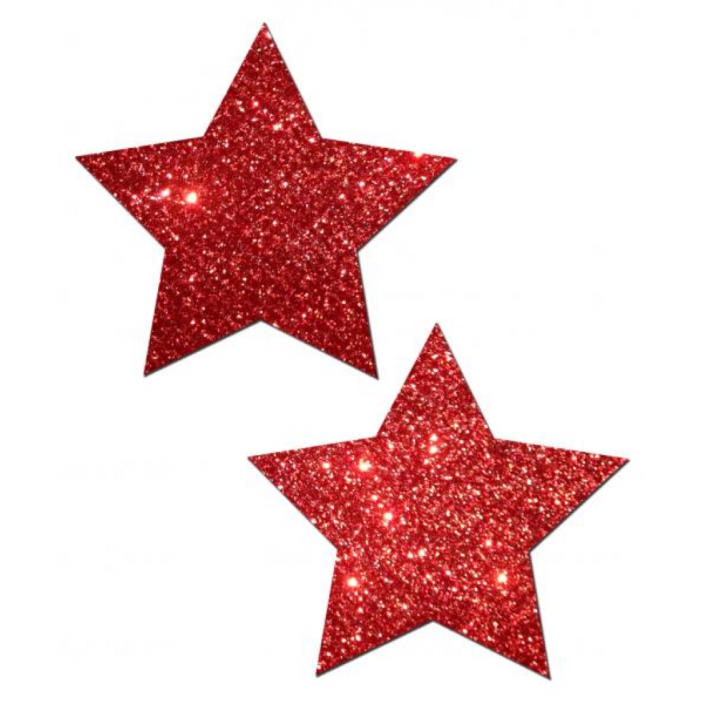 Rockstar Red Glitter Nipple Pasties