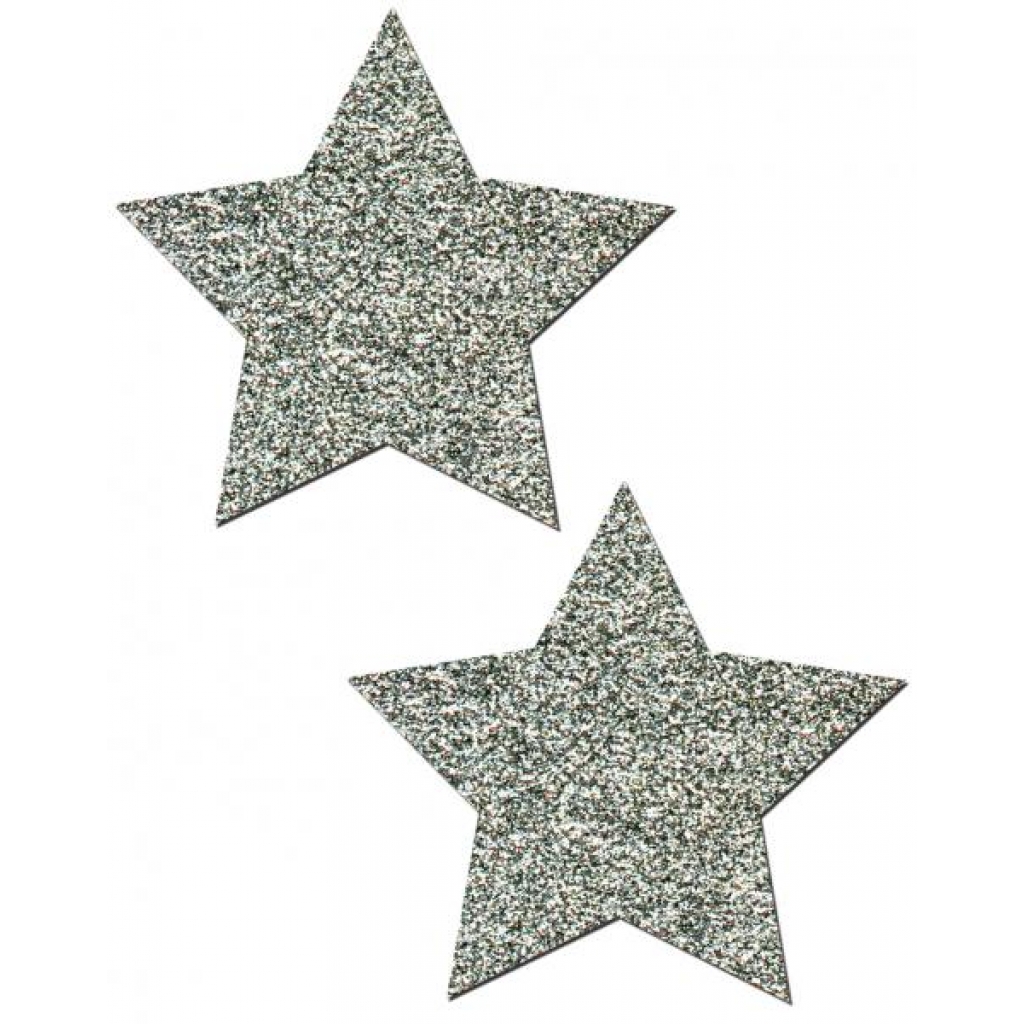 Star Pasties - Rockstar Silver Glitter