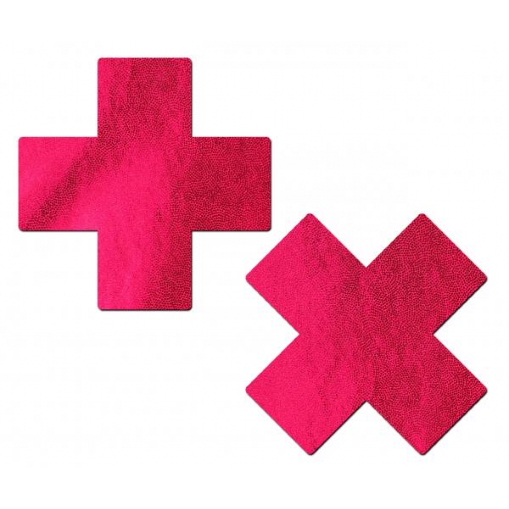 Liquid Red Cross Nipple Pasties - Pastease Love Liquid Plus X