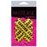 Pastease Caution Cross X - Black Yellow Pasties O/S