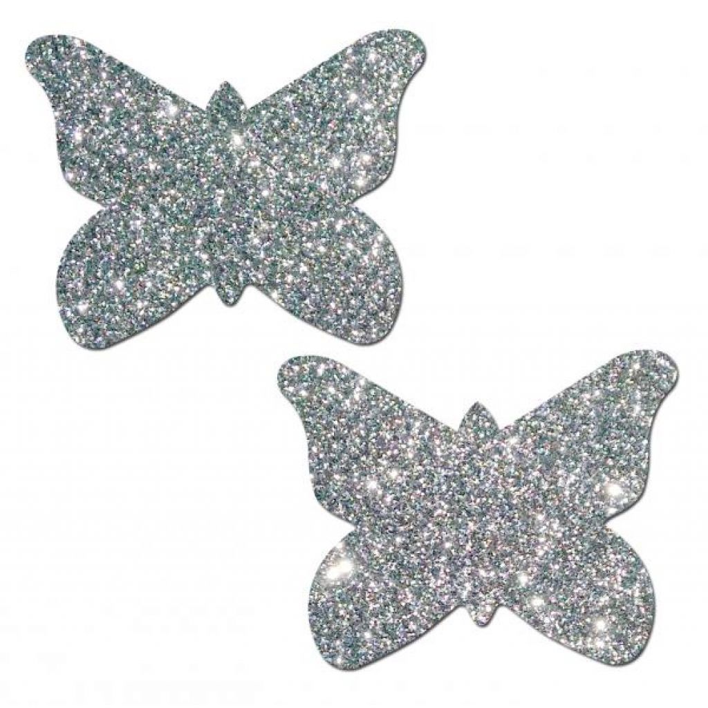 Pastease Silver Glitter Butterfly in O/S