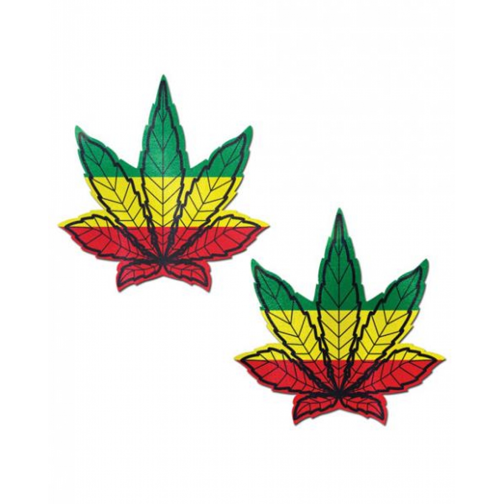 Pastease Marijuana Leaf Rasta Weed Pasties O/S