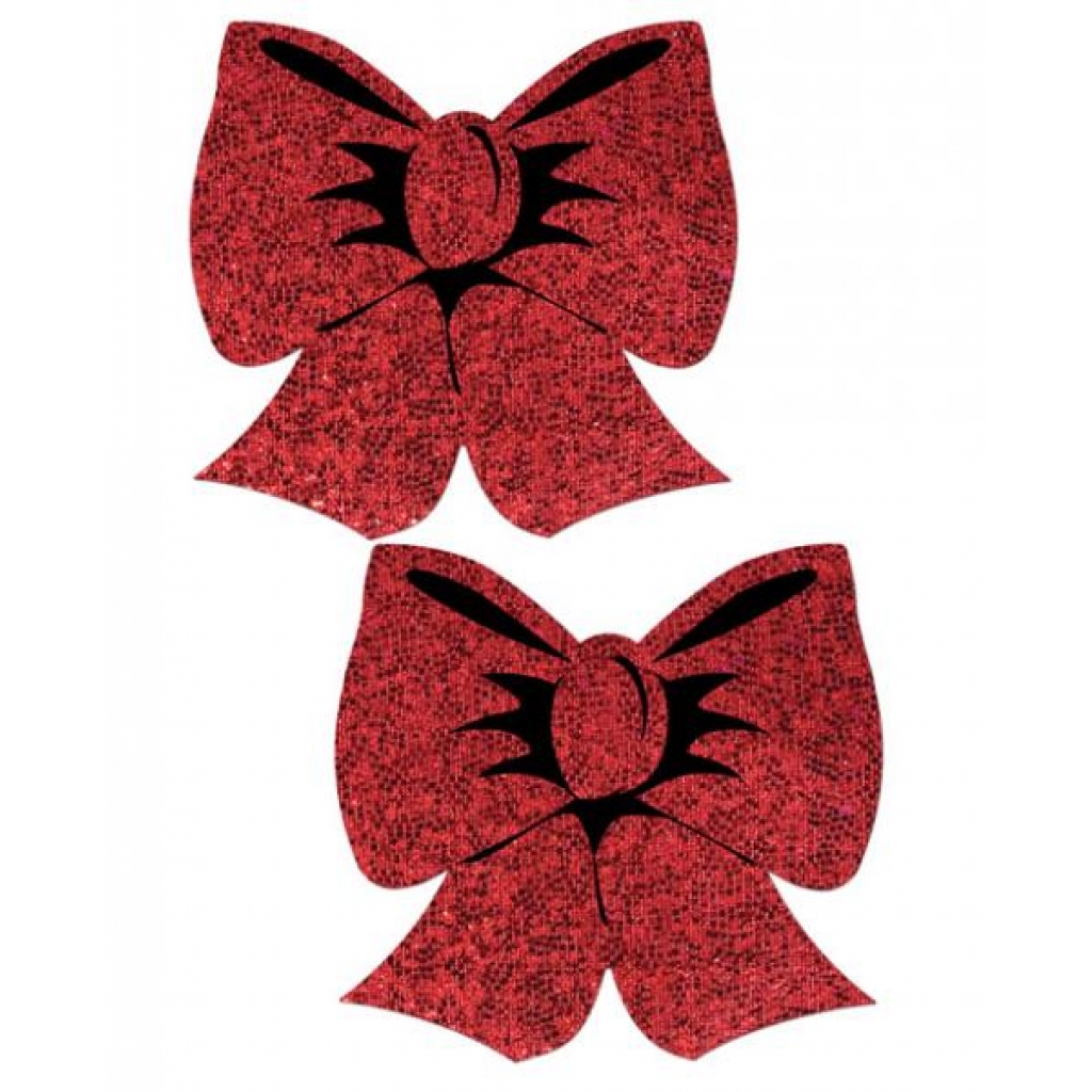 Pastease Hologram Bows Red Pasties