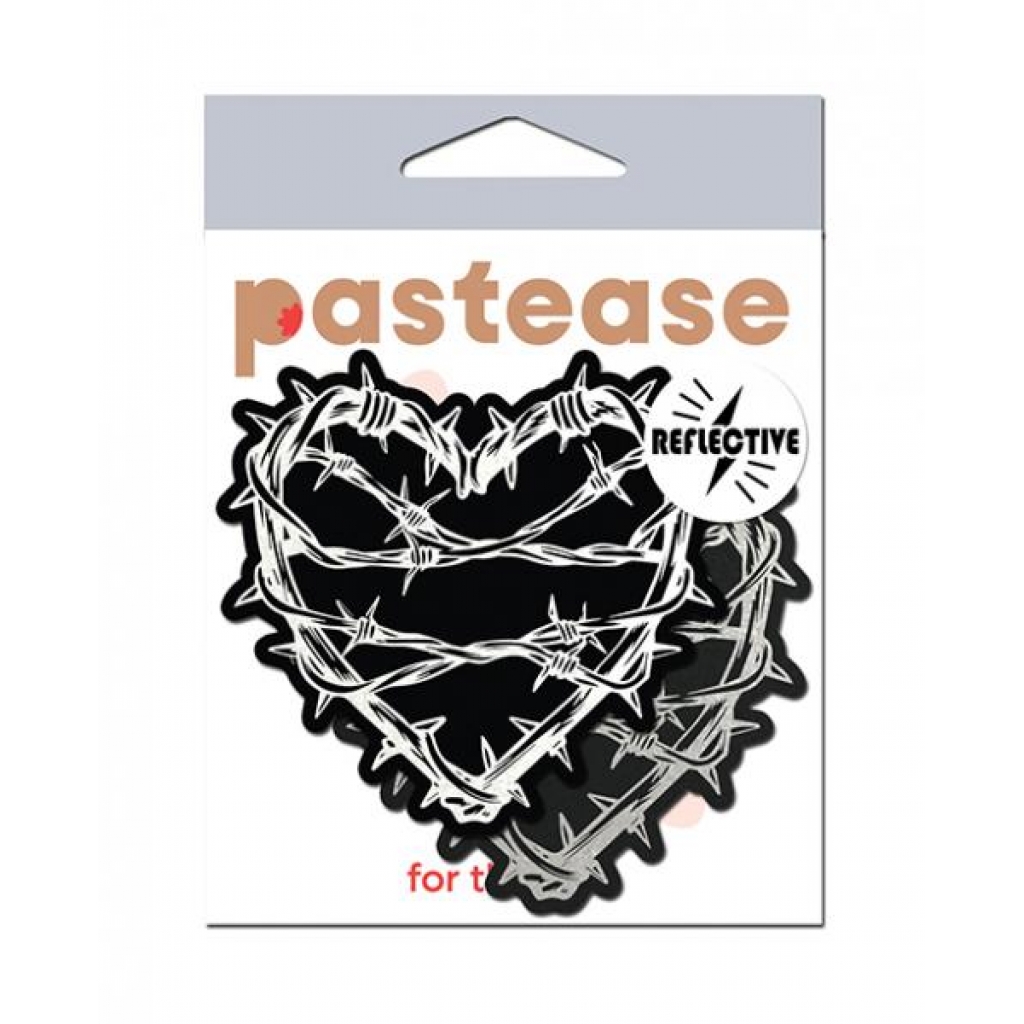 Pastease Premium Barbed Wire Heart Reflective - Black