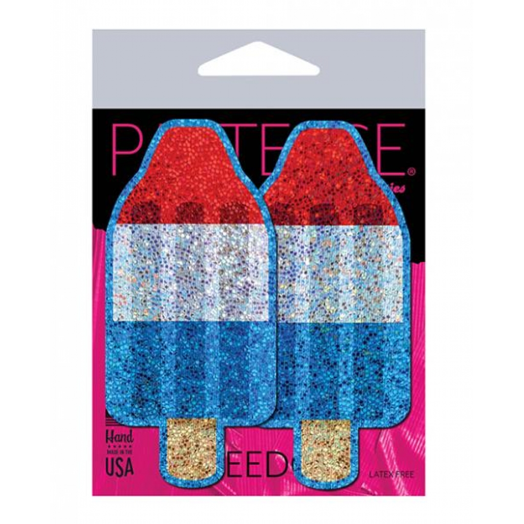 Pastease Premium Bomb Pop Nipple Pasties - Red/White/Blue O/S