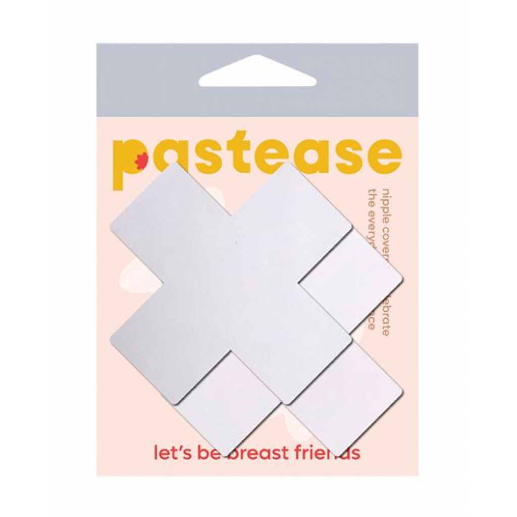 Pastease Matte Plus X Nipple Pasties - White