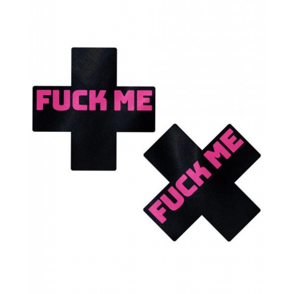 Pastease F*ck Me Plus Pasties - Black Pink