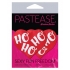 Ho Ho Ho Heart Nipple Pasties - Red & White