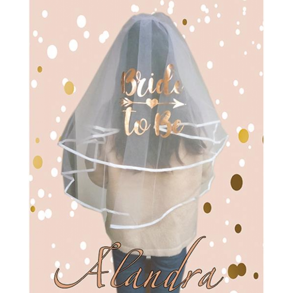 Bride To Be Luxury Veil - Rose Gold