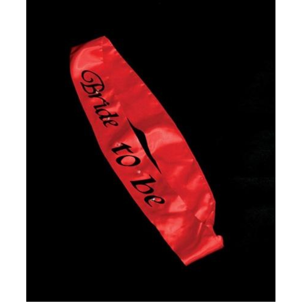 Bachelorette Bride To Be Flashing Sash - Red