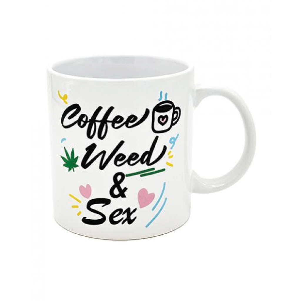 Attitude Mug Coffee, Weed & Sex - 22 Oz