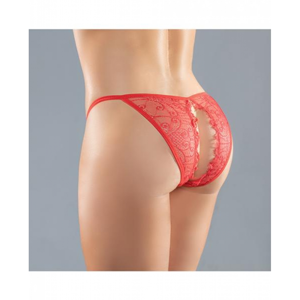 Adore Lace Enchanted Belle Panty Red O/s - Allure Lingerie Lp