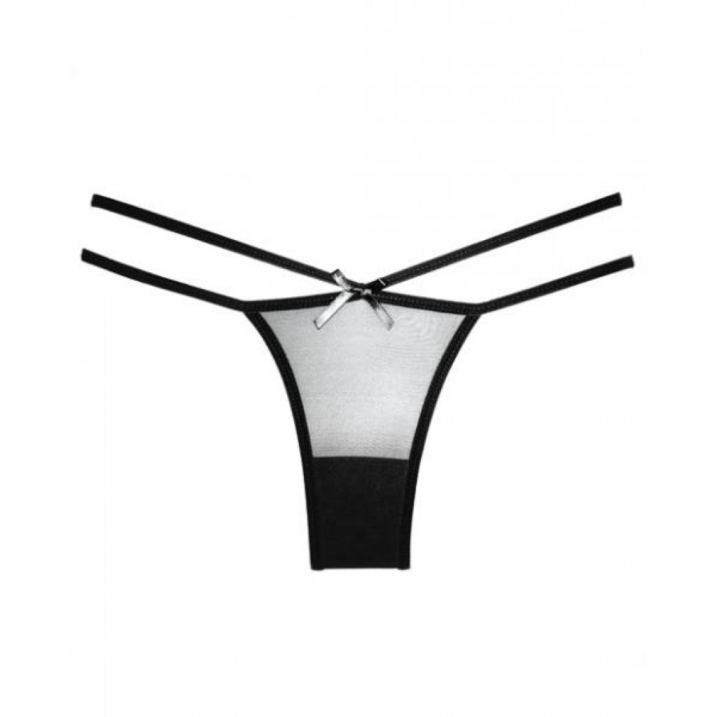 Adore Sheer Naughty Vanilla Panty - Black O/S