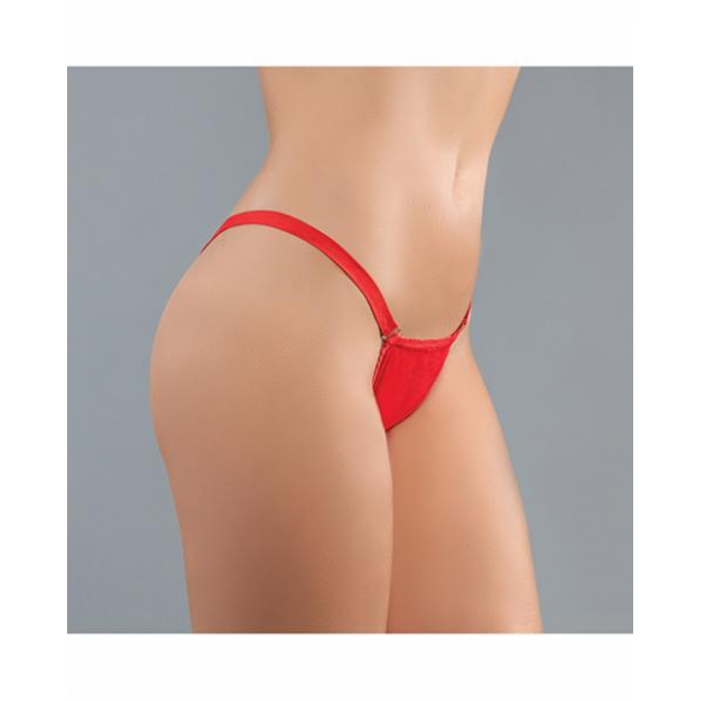 Adore Between The Cheats Wetlook Panty Red O/s - Allure Lingerie Lp
