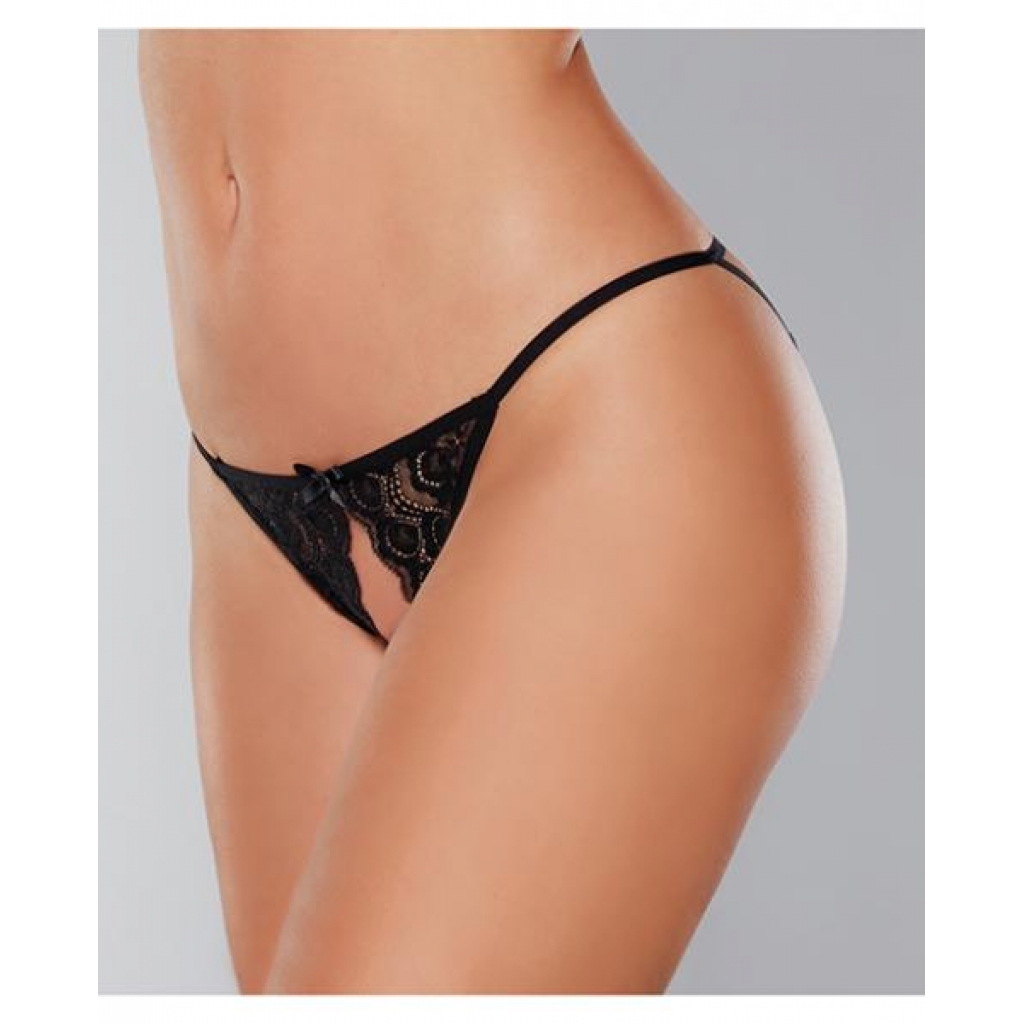 Adore Luv Web Strappy Open Front Panty - Alluring and Tempting