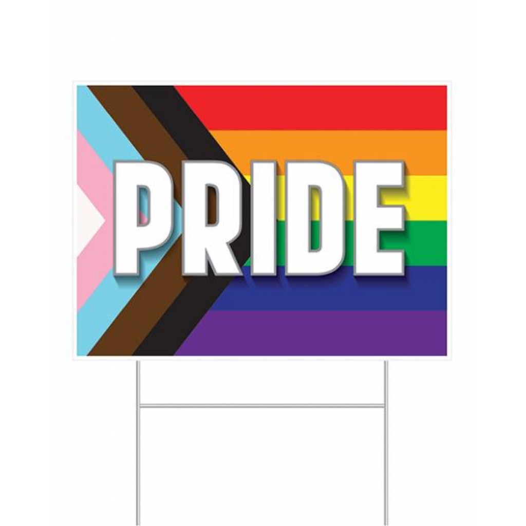 Pride Flag Plastic Yard Sign