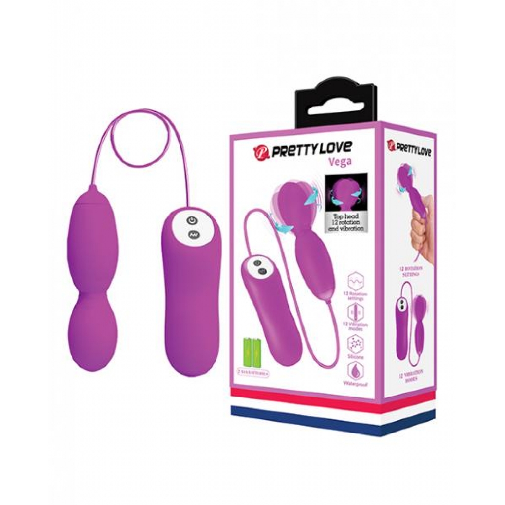 Pretty Love Vega Rotating Head Mini Wand in Fuchsia