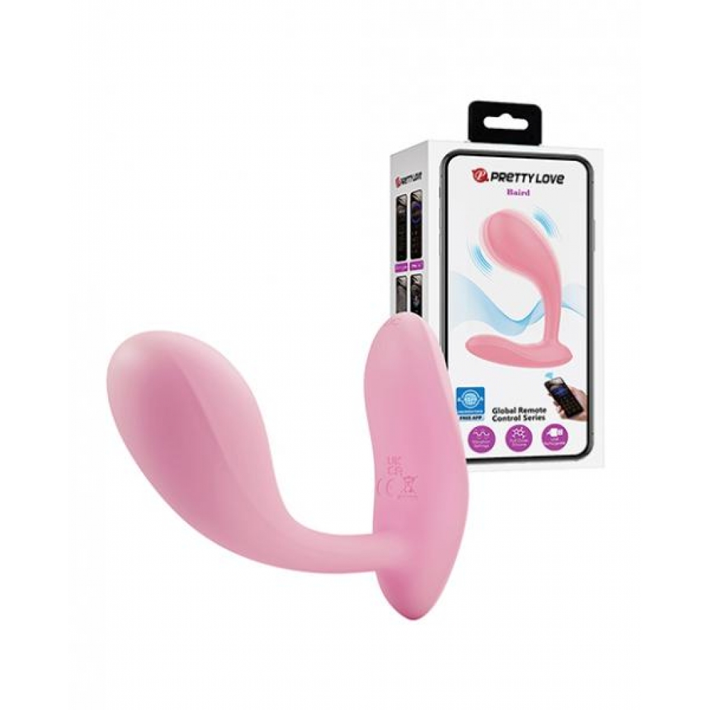 Pretty Love Baird App-Enabled Vibrating Butt Plug - Hot Pink