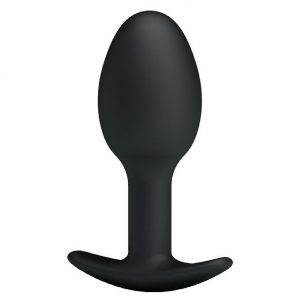 Pretty Love 3.34 Inch Silicone Anal Plug with Ball - Black