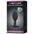 Pretty Love 3.34 Inch Silicone Anal Plug with Ball - Black