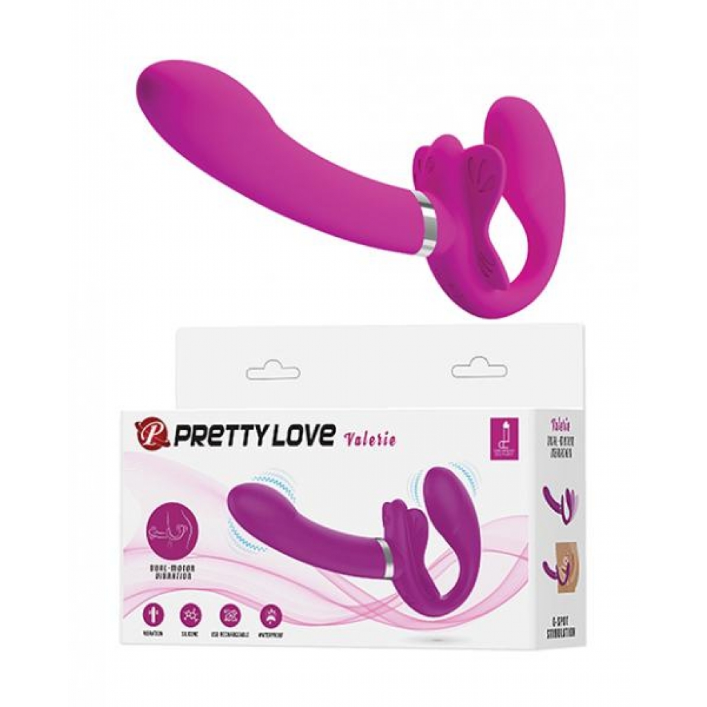 Pretty Love Valerie Strapless Strap On - Fuchsia