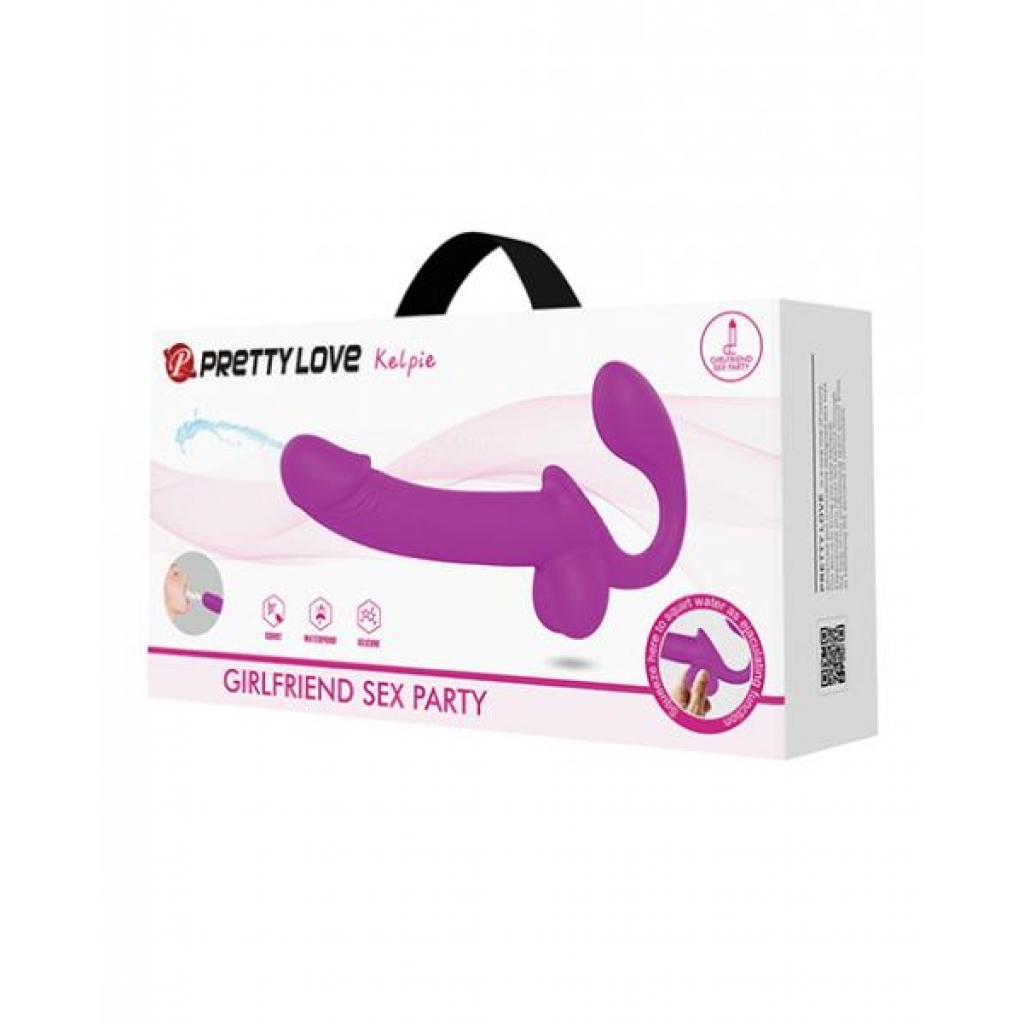 Pretty Love Squirting Strapless Strap-On - Fuchsia