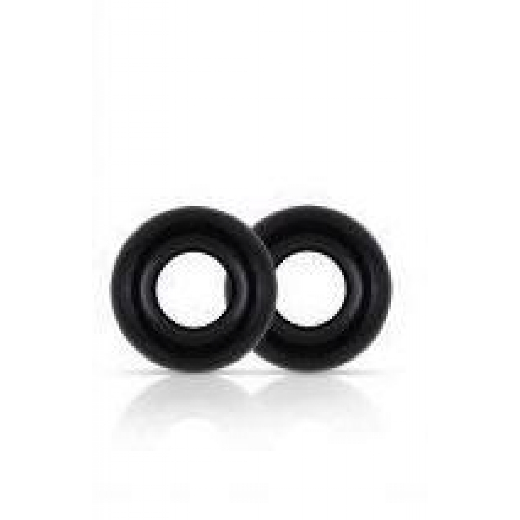 Blush Stay Hard Donut Rings - Oversized Black