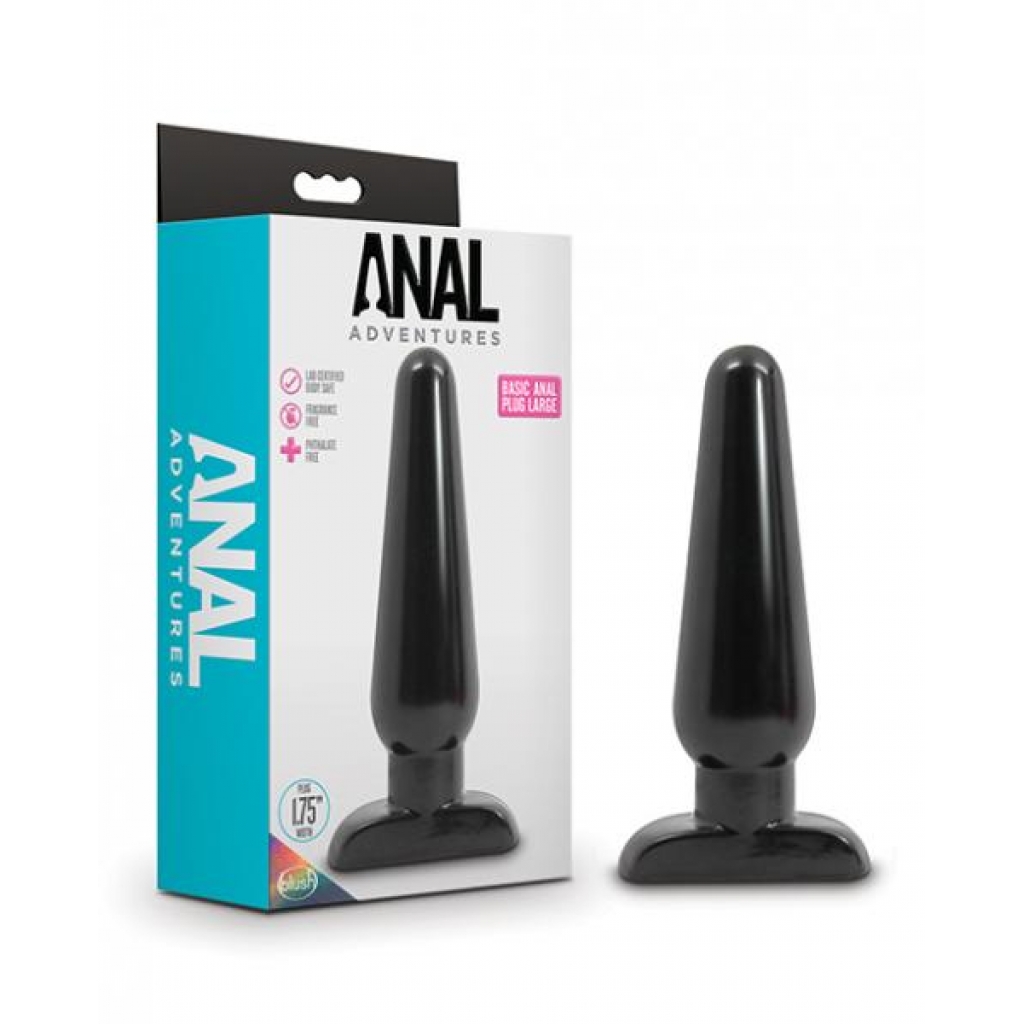 Blush Anal Adventures Basic Large Black Anal Plug