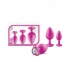 Bling Plugs Training Kit Pink with White Gems - Blush Novelties
