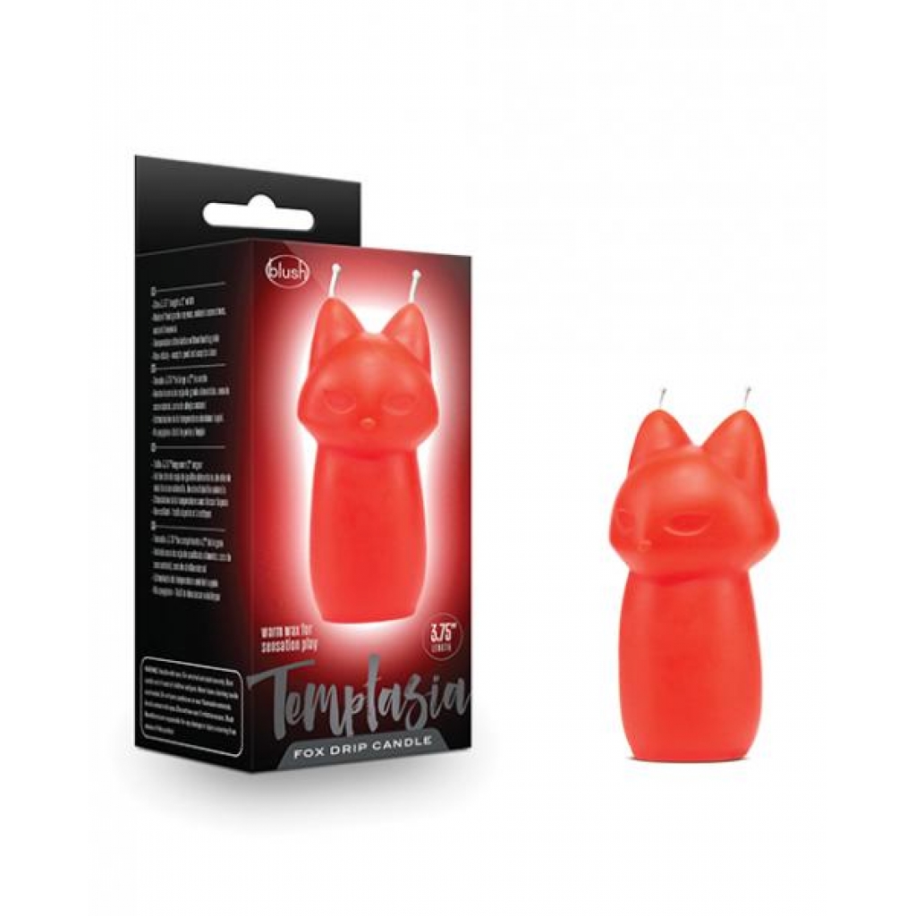 Blush Temptasia Fox Drip Candle - Red