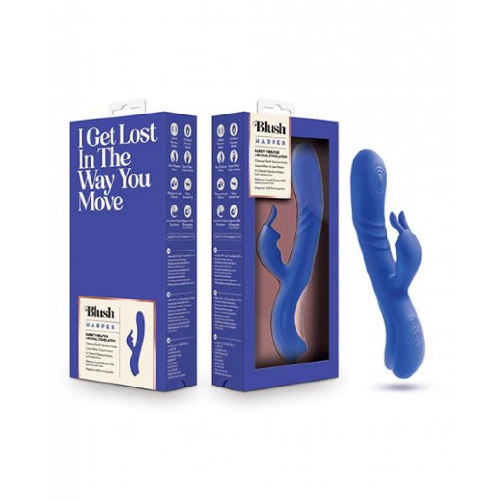 Blush Harper Rabbit Vibrator - Midnight