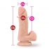 X5 Plus 5-Inch Cock Dildo with Suction Cup - Beige