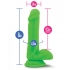 Neo Dual Density 6 inches Cock with Balls - Neon Green