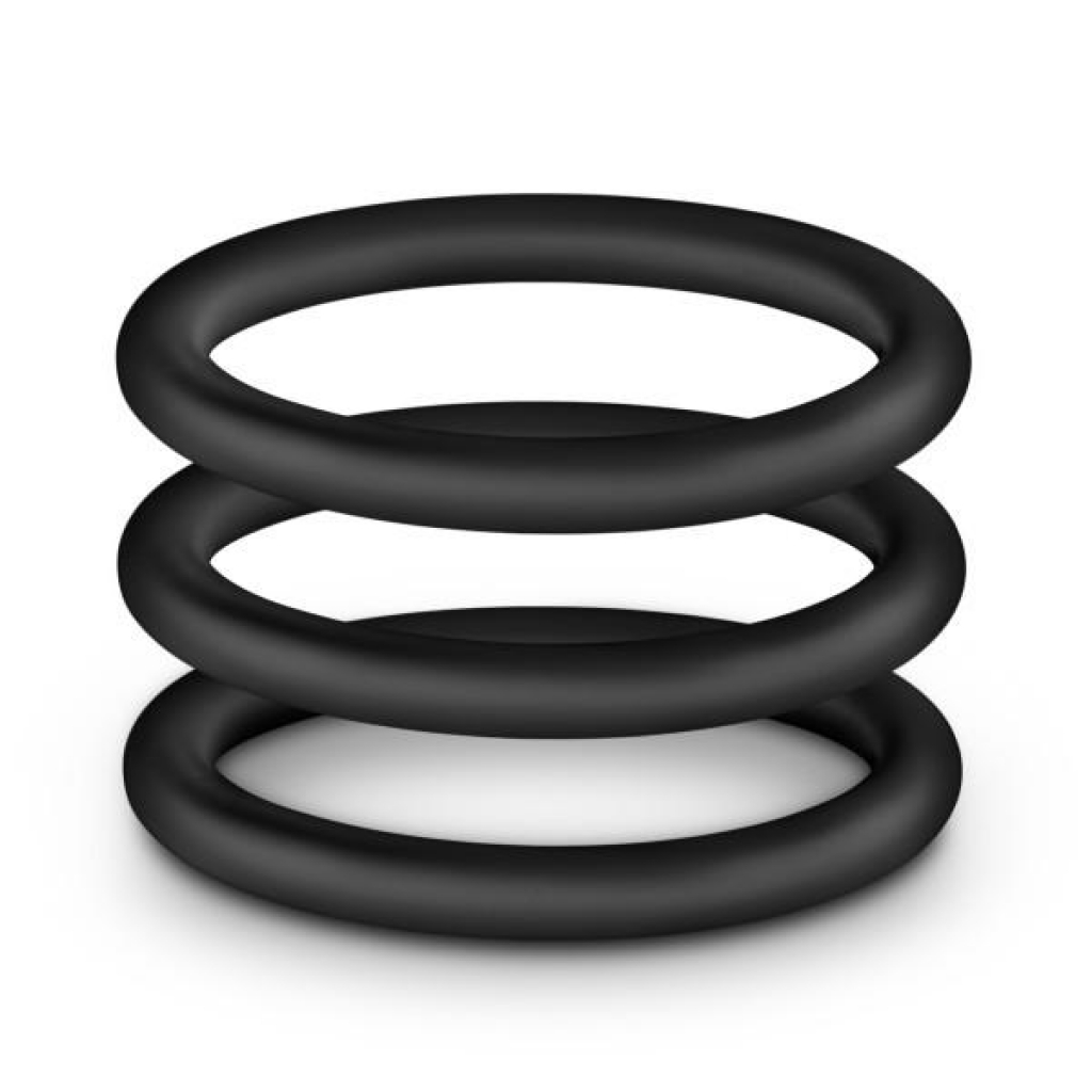 Performance VS3 Pure Premium Silicone Cock Rings - Large Black