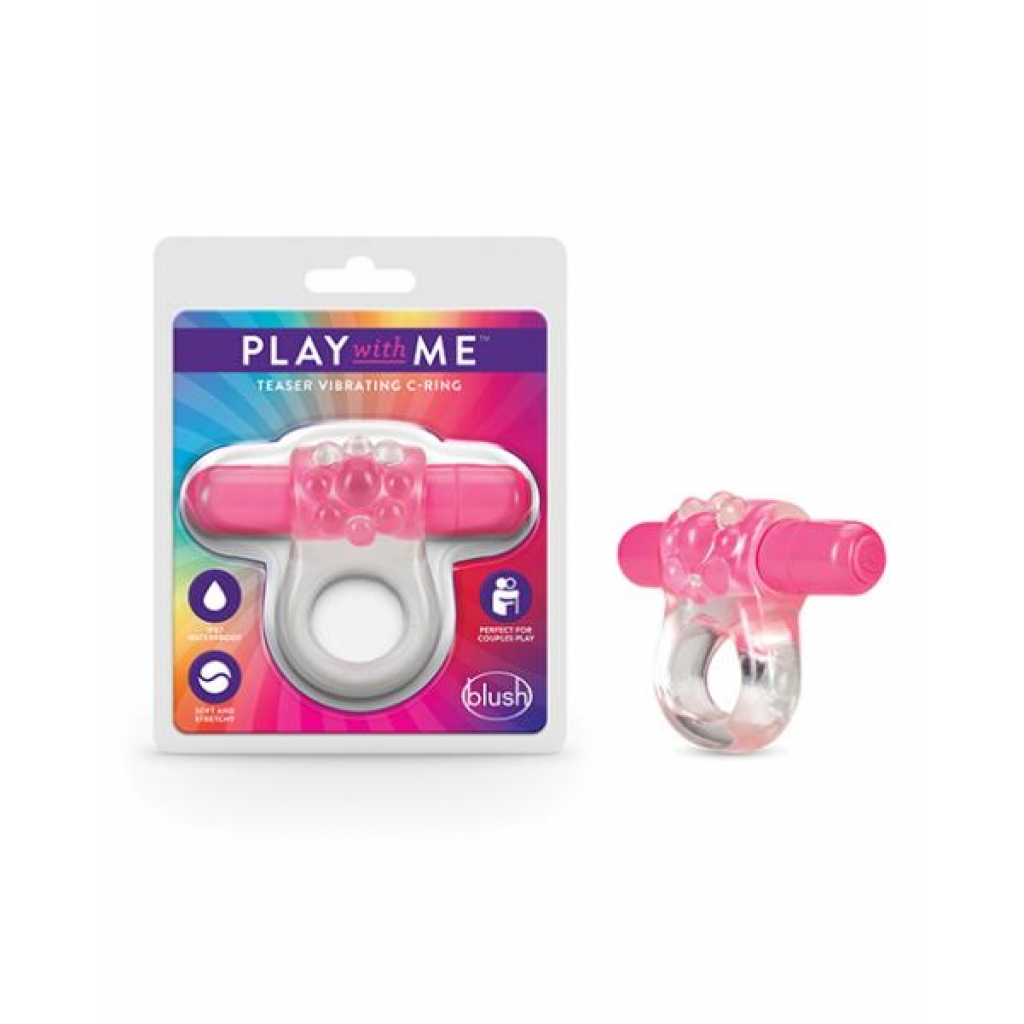 Blush Play With Me Teaser Vibrating C Ring - Pink