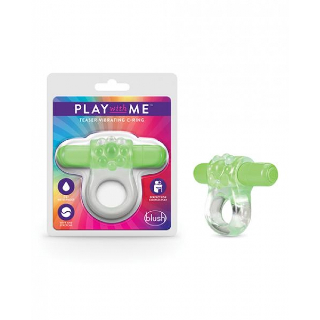 Blush Play With Me Teaser Vibrating C Ring - Green