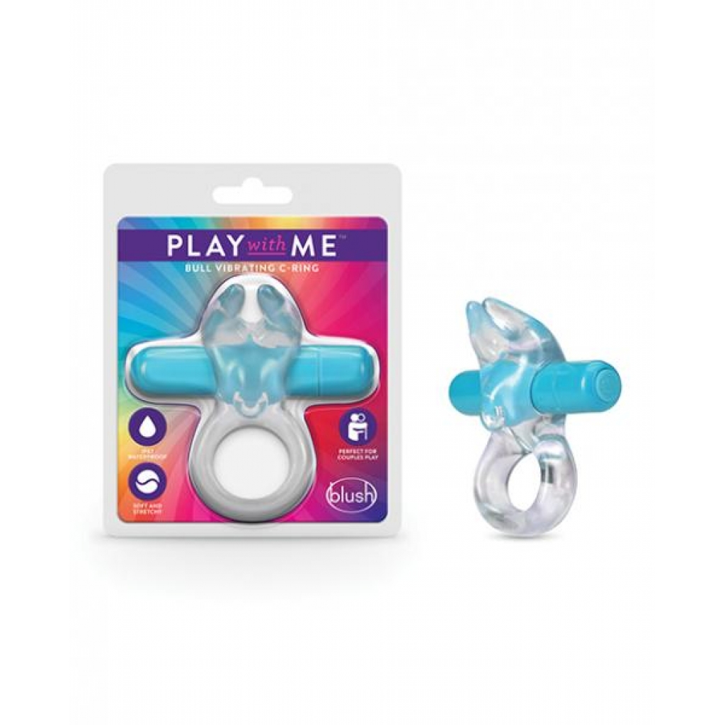 Blush Play With Me Bull Vibrating C Ring - Blue