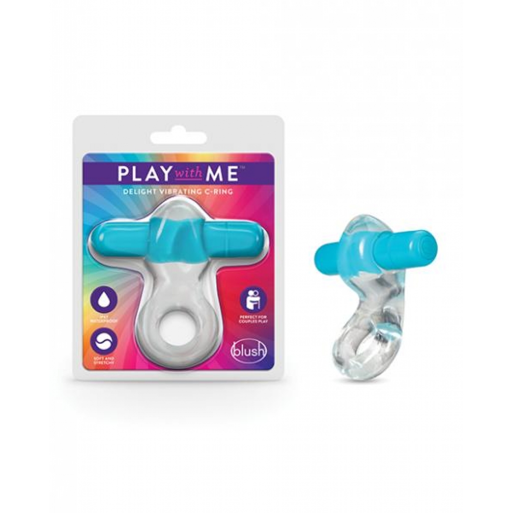 Blush Play With Me Delight Vibrating C-Ring - Blue