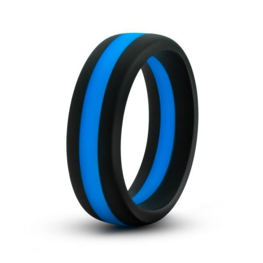 Performance Silicone Go Pro Cock Ring - Black/Blue