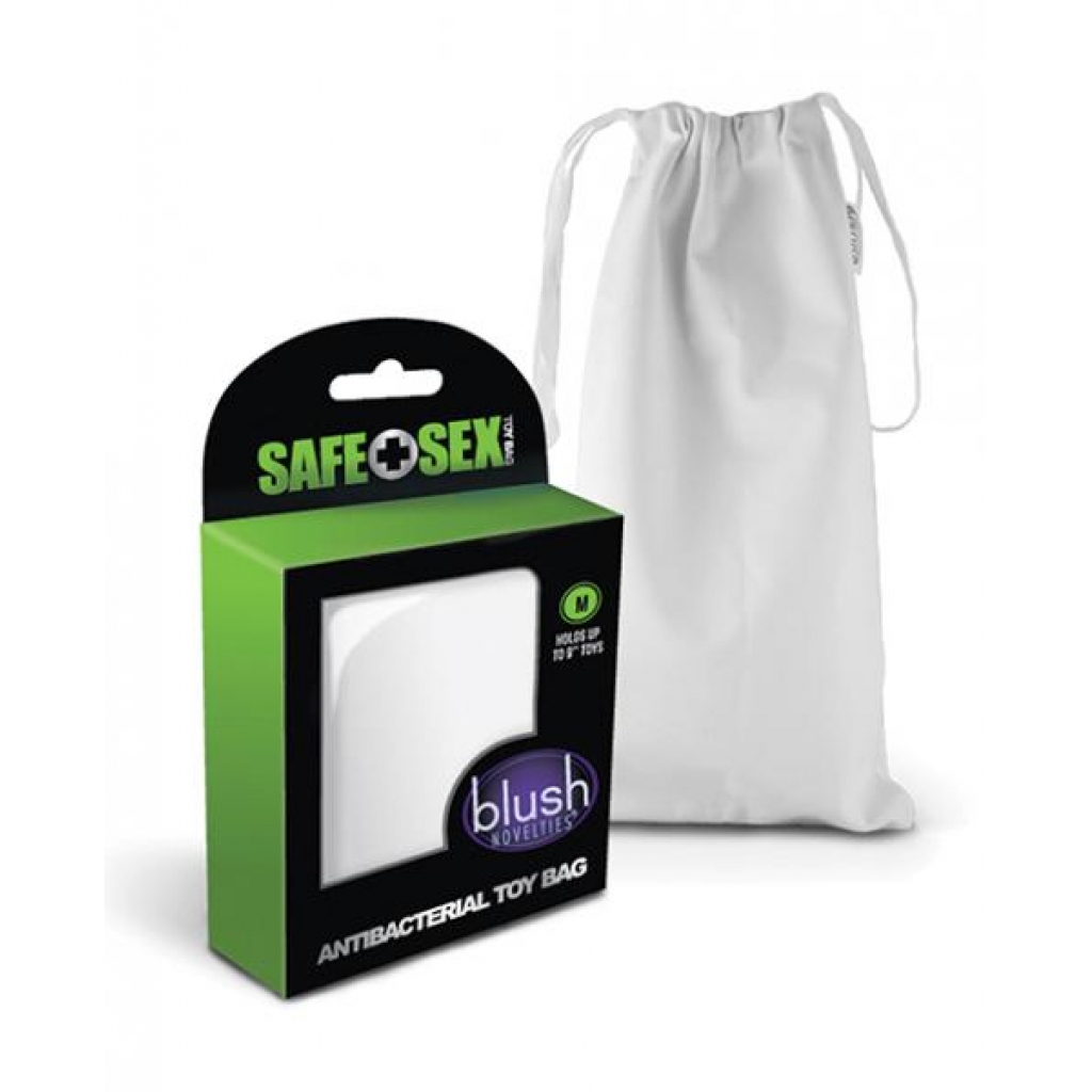 Blush Safe Sex Antibacterial Toy Bag - Medium (White)