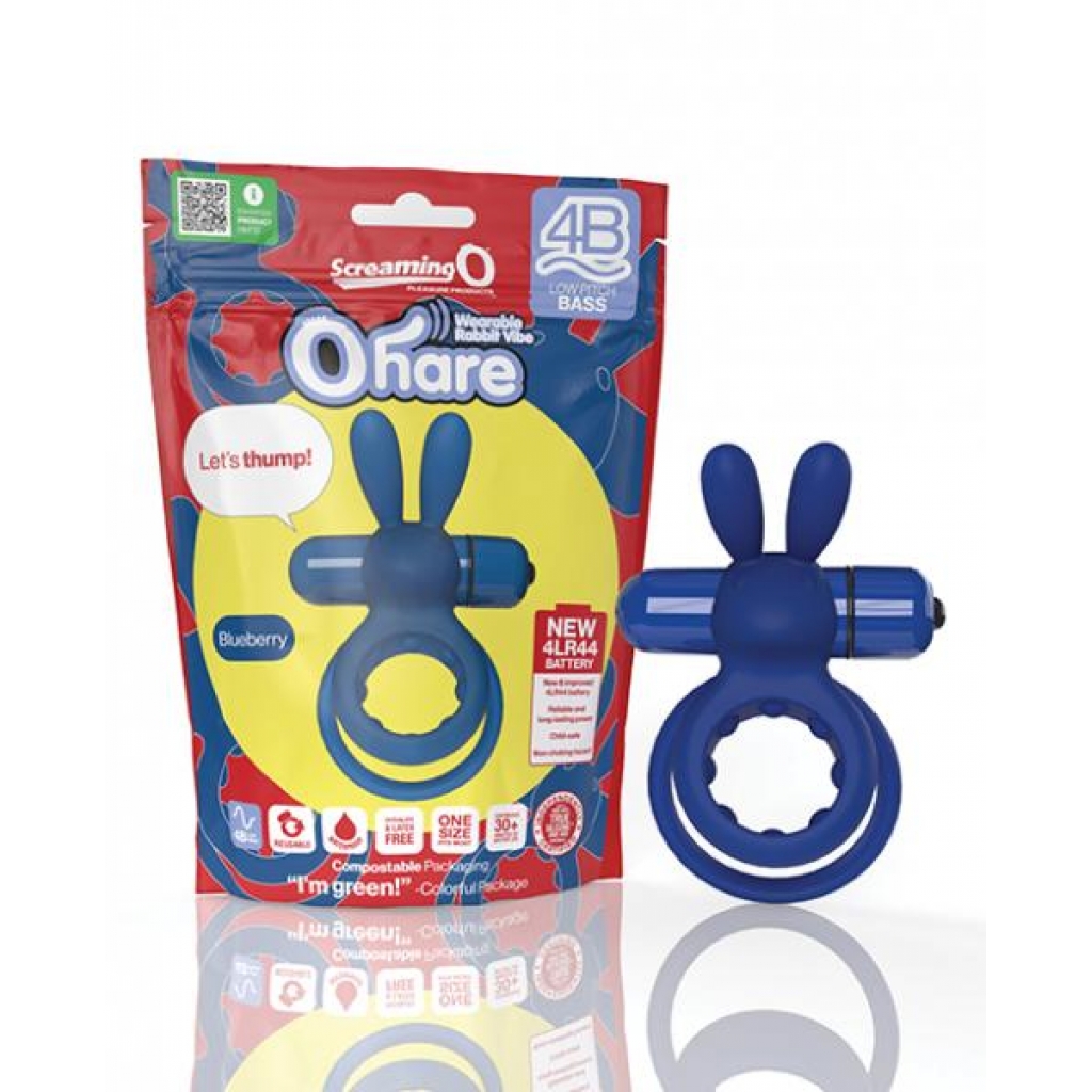 Screaming O 4B Ohare Vibrating Ring - Blueberry