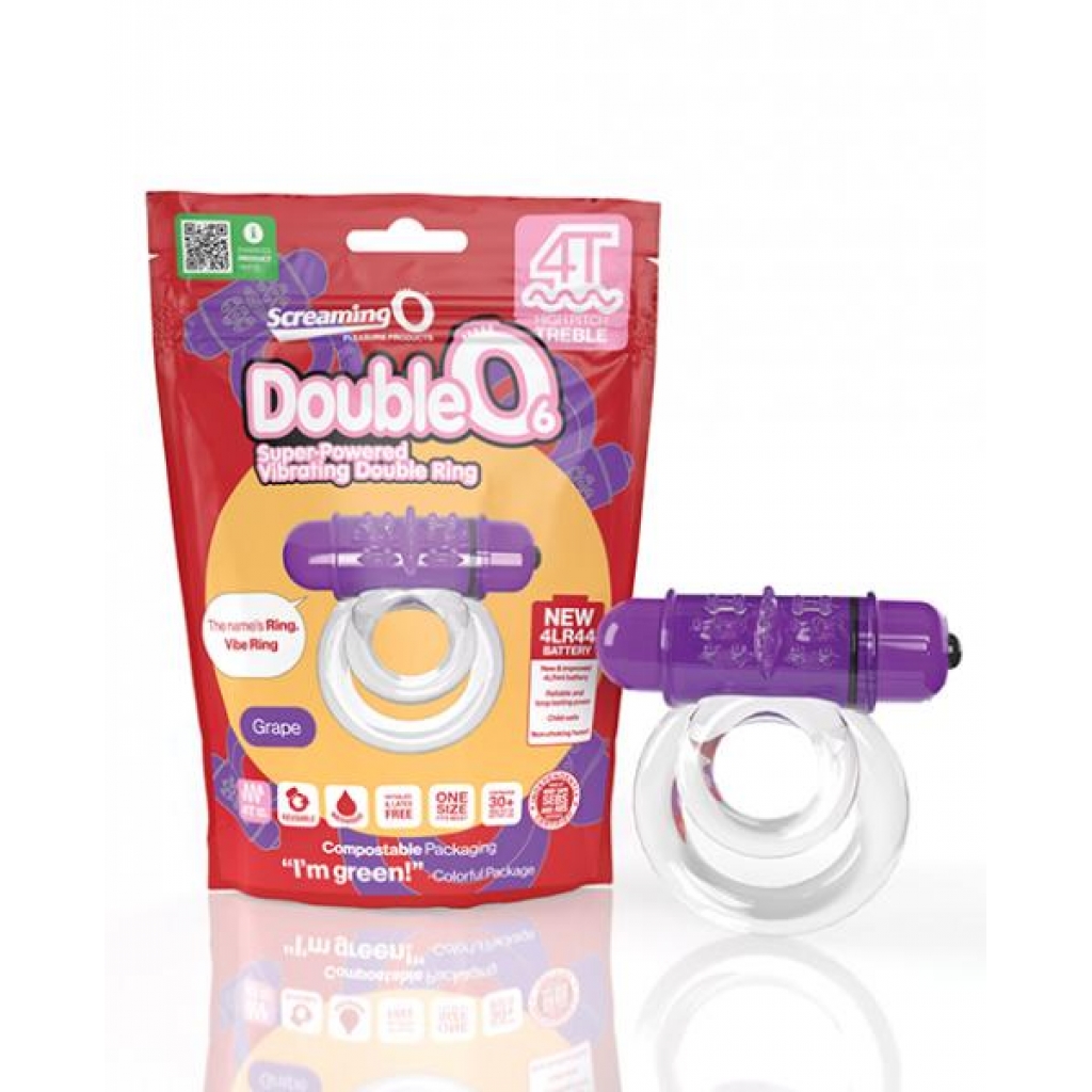 Screaming O 4t Doubleo 6 Vibrating Ring in Grape